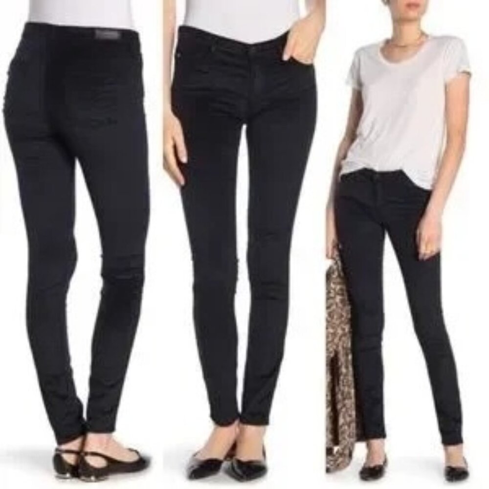 Adriano Goldschmied Super Skinny Black Legging Jeans 28R USA Viscose‎ Blend
